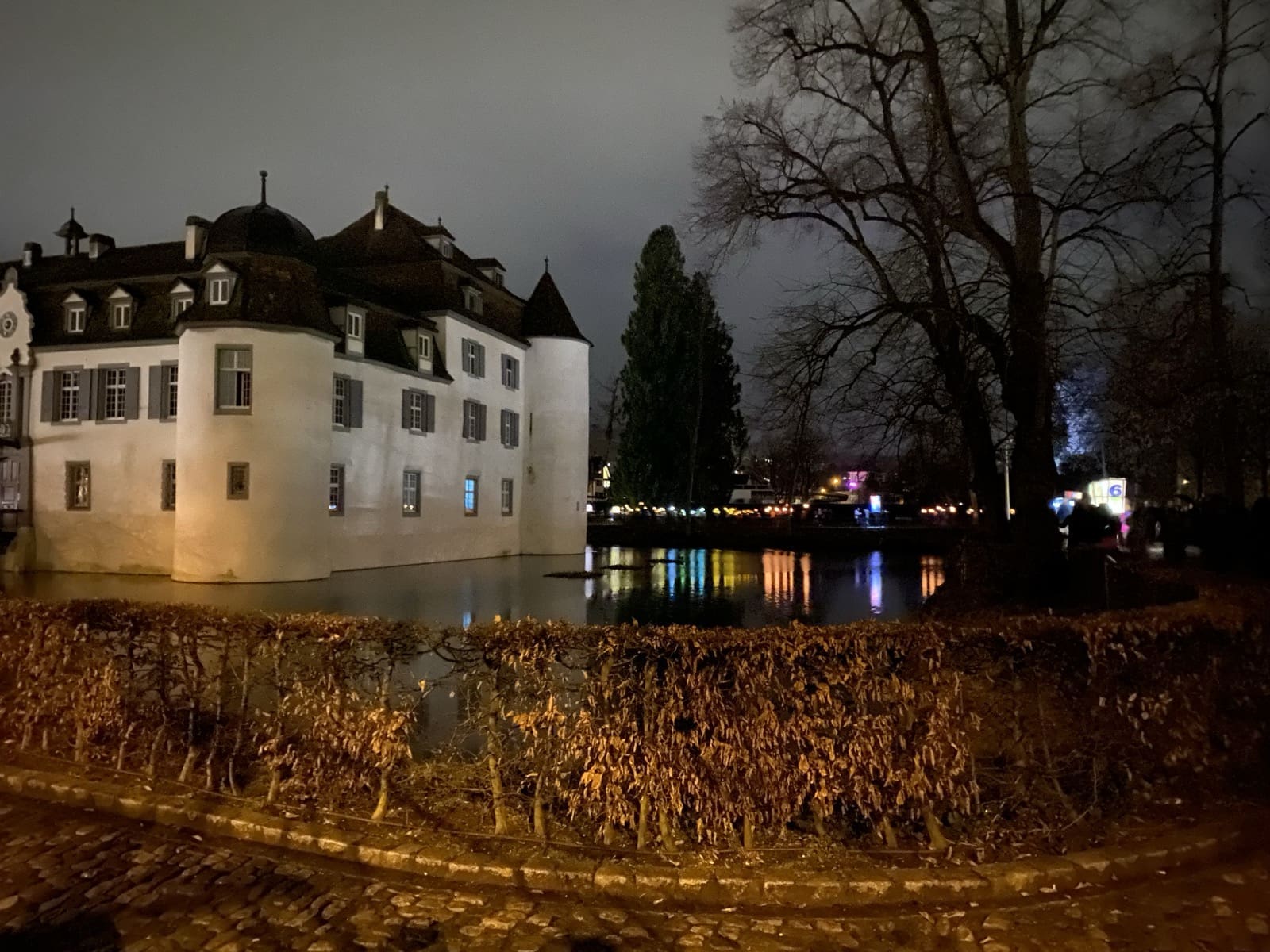 Bottmingen Schloss Nacht